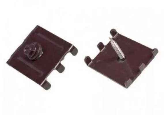 3 d забор скоба 40х40х2 усиленная с отверстием под саморез 5,5 RAL 8017 Коричневая 3 d забор скоба 40х40х2 усиленная с отверстием под саморез 5,5 RAL 8017 Коричневая