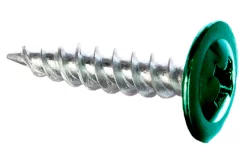 Саморез 4,2х16 HARDWEX оцинкованный с пресс-шайбой ОСТРЫЙ RAL 6005 Зеленый мох для крепления тонких стальных листов или пластика к деревянному основанию / тонким элементам стальных конструкций