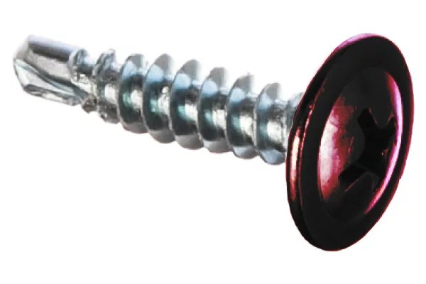 Саморез 4,2х13 HARDWEX оцинкованный с пресс-шайбой СВЕРЛО RAL 3005 Красное вино для крепления стальных листов к металлическим конструкциям Саморез 4,2х13 HARDWEX оцинкованный с пресс-шайбой СВЕРЛО RAL 3005 Красное вино для крепления стальных листов к металлическим конструкциям