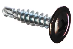 Саморез 4,2х25 HARDWEX оцинкованный с пресс-шайбой СВЕРЛО RAL 8017 Коричневый шоколад для крепления стальных листов к металлическим конструкциям