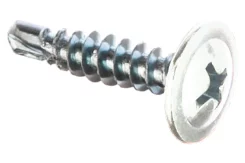 Саморез 4,2х25 HARDWEX оцинкованный с пресс-шайбой СВЕРЛО RAL 9003 Белый для крепления стальных листов к металлическим конструкциям