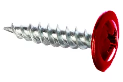 Саморез 4,2х16 HARDWEX оцинкованный с пресс-шайбой ОСТРЫЙ RAL 3020 Красный насыщенный