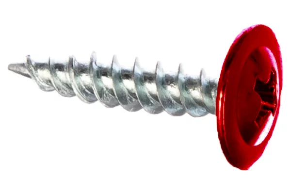 Саморез 4,2х19 HARDWEX оцинкованный с пресс-шайбой ОСТРЫЙ RAL 3020 Красный насыщенный для крепления тонких стальных листов или пластика к деревянному основанию / тонким элементам стальных конструкций Саморез 4,2х19 HARDWEX оцинкованный с пресс-шайбой ОСТРЫЙ RAL 3020 Красный насыщенный для крепления тонких стальных листов или пластика к деревянному основанию / тонким элементам стальных конструкций