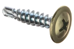 Саморез 4,2х16 HARDWEX оцинкованный с пресс-шайбой СВЕРЛО RAL 1014 Слоновая кость для крепления стальных листов к металлическим конструкциям