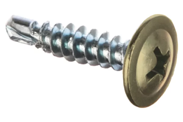 Саморез 4,2х25 HARDWEX оцинкованный с пресс-шайбой СВЕРЛО RAL 1014 Слоновая кость для крепления стальных листов к металлическим конструкциям Саморез 4,2х25 HARDWEX оцинкованный с пресс-шайбой СВЕРЛО RAL 1014 Слоновая кость для крепления стальных листов к металлическим конструкциям