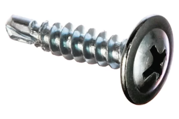 Саморез 4,2х16 HARDWEX оцинкованный с пресс-шайбой СВЕРЛО RAL 9006 Бело-алюминиевый для крепления стальных листов к металлическим конструкциям Саморез 4,2х16 HARDWEX оцинкованный с пресс-шайбой СВЕРЛО RAL 9006 Бело-алюминиевый для крепления стальных листов к металлическим конструкциям