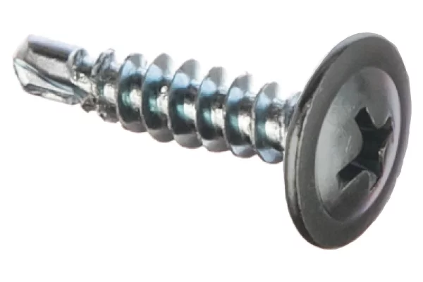 Саморез 4,2х19 HARDWEX оцинкованный с пресс-шайбой СВЕРЛО RAL 7005 Мышино-серый для крепления стальных листов к металлическим конструкциям Саморез 4,2х19 HARDWEX оцинкованный с пресс-шайбой СВЕРЛО RAL 7005 Мышино-серый для крепления стальных листов к металлическим конструкциям