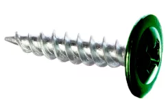 Саморез 4,2х25 HARDWEX оцинкованный с пресс-шайбой ОСТРЫЙ RAL 6002 Зеленый лист для крепления тонких стальных листов или пластика к деревянному основанию / тонким элементам стальных конструкций