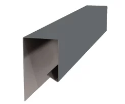 Планка завершающая сложная 30х25х3000 Полиэстр 0.45 мм RAL 9006 Белый алюминий