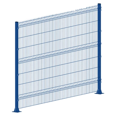 3д забор панель V2 3000*1530 яч.50х200 4,8мм Zn+ПП RAL5005 Синий насыщенный