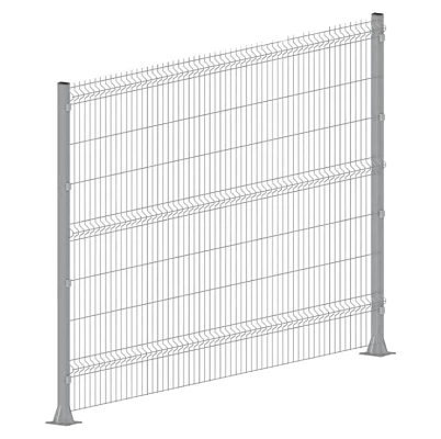 3d забор панель Эконом V3 2640*1500 3/4мм Zn+ПП RAL7004 Серая