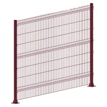3d забор панель Стандарт V3 2530*1930 4,8 мм Zn+ПП RAL3005 Красное вино