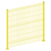 3d забор панель Эконом V3 2640*1500 3/4мм RAL1018 Желтая