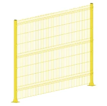 3d забор панель Эконом V3 2640*1500 3/4мм RAL1018 Желтая