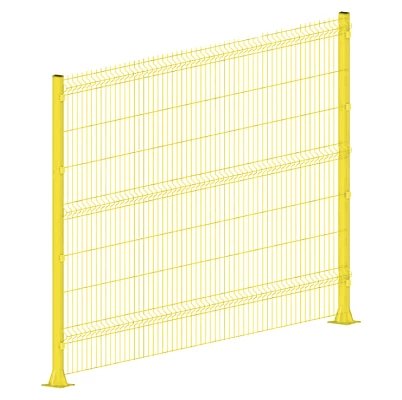 3д забор панель Эконом V3 2640*1800 3/4мм Zn+ПП RAL1018 Желтая