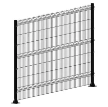 3д забор панель Эконом V3 2640*1500 110х235 3/4мм Zn+ПП RAL9005 Черная