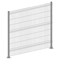 3д забор панель Эконом V3 2640*1500 3/4мм Zn+ПП RAL7040 Серое окно