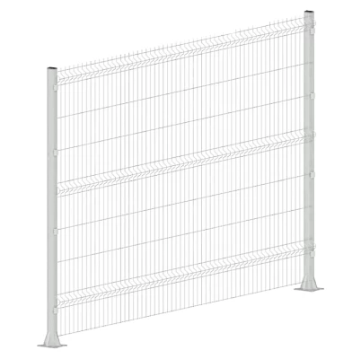 3d забор панель V2 3000*1430 яч.50х200 4,8мм Zn+ПП RAL9003 Белая