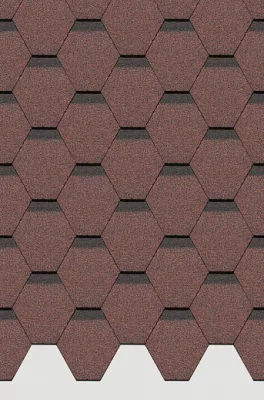 Гибкая черепица Дёке Standard Сота Красная Гибкая черепица Дёке Standard Сота Красная