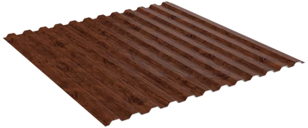 Профнастил для забора МП10 Экостил глянцевый Мореный дуб 0,5 мм-1 Профнастил для забора МП10 Экостил глянцевый Мореный дуб 0,5 мм-1