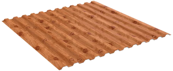 Профнастил для забора МП10 ECOSTEEL текстурированный Кедр 0,5 мм-1 Профнастил для забора МП10 ECOSTEEL текстурированный Кедр 0,5 мм-1