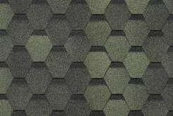 Гибкая черепица Docke Eurasia Шестигранник Зеленая