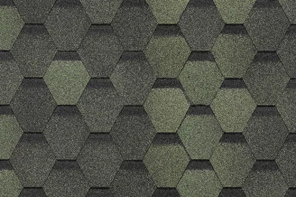Гибкая черепица Docke Eurasia Шестигранник Зеленая Гибкая черепица Docke Eurasia Шестигранник Зеленая