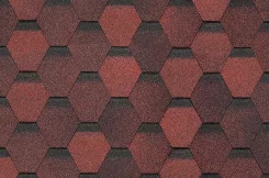 Гибкая черепица Docke Eurasia Шестигранник Красная