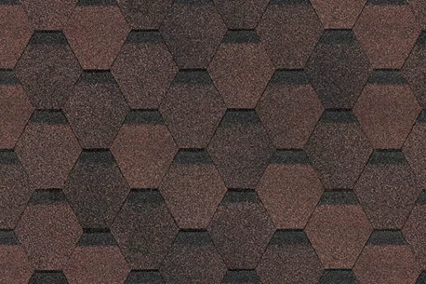 Гибкая черепица Docke Eurasia Шестигранник Коричневая Гибкая черепица Docke Eurasia Шестигранник Коричневая