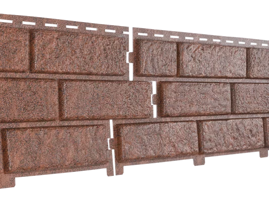 Фасадные панели Стоун Хаус Кирпич Красный U-plast Фасадные панели Стоун Хаус Кирпич Красный U-plast