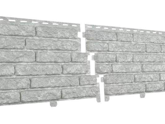 Фасадные панели Стоун-хаус Кварцит Светло-серый U-plast Фасадные панели Стоун-хаус Кварцит Светло-серый U-plast