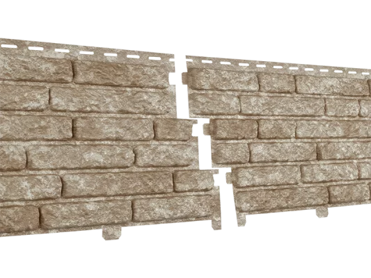 Фасадные панели Стоун-хаус Кварцит Светло-бежевый U-plast