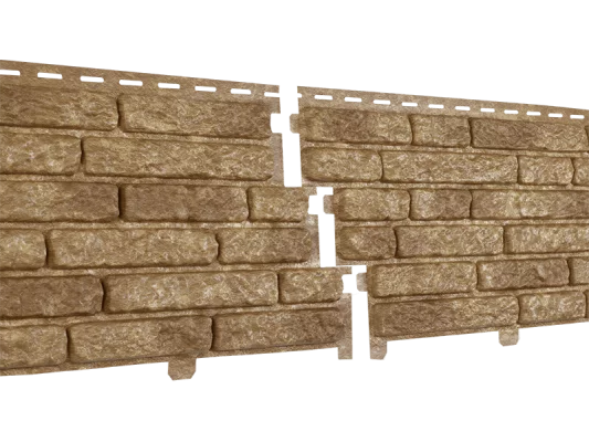 Фасадные панели Стоун-хаус Кварцит Темно-Бежевый U-plast Фасадные панели Стоун-хаус Кварцит Темно-Бежевый U-plast