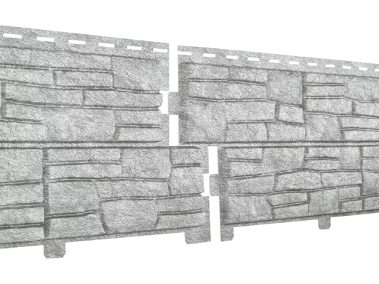 Фасадные панели Стоун-хаус Сланец Светло-серый U-plast Фасадные панели Стоун-хаус Сланец Светло-серый U-plast