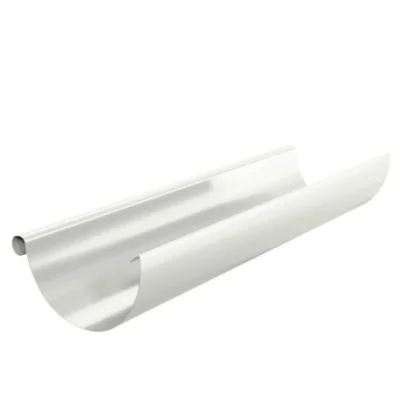 Желоб D125х3000 белый для металлического водостока Grand System Желоб D125х3000 белый для металлического водостока Grand System