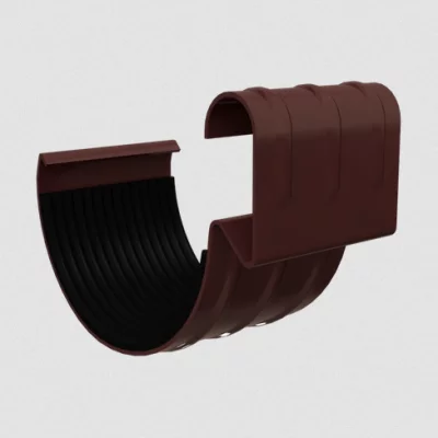 Соединитель желоба D125 GS lite (ПЭД-01-8017\8017-0.6) Коричневый Соединитель желоба D125 GS lite (ПЭД-01-8017\8017-0.6) Коричневый