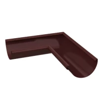 Угол желоба внутренний D125х90 градусов Коричневый шоколад Grand System