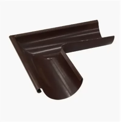 Угол желоба наружный D125х90 градусов GS lite (ПЭД-01-8017\8017-0.6) Коричневый Угол желоба наружный D125х90 градусов GS lite (ПЭД-01-8017\8017-0.6) Коричневый