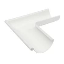 Угол желоба наружный D125х90 градусов GS lite (ПЭД-01-9003\9003-0.6) Белый