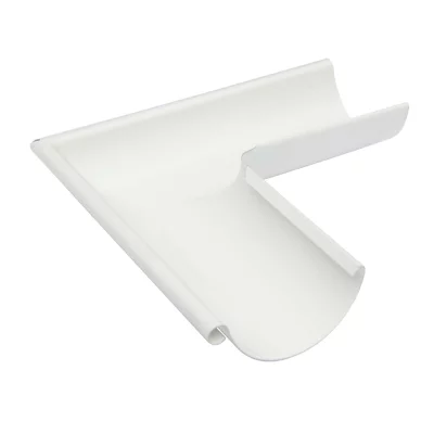 Угол желоба наружный D125х90 градусов белый Grand System Угол желоба наружный D125х90 градусов белый Grand System