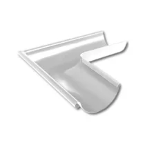 Угол желоба наружный D125 Белый