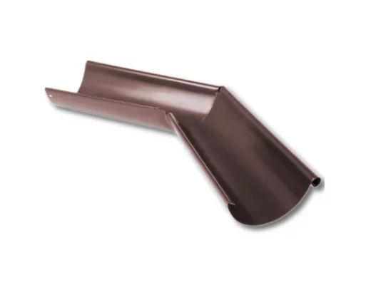 Угол желоба наружный 135 градусов D125 Коричневый шоколад Угол желоба наружный 135 градусов D125 Коричневый шоколад