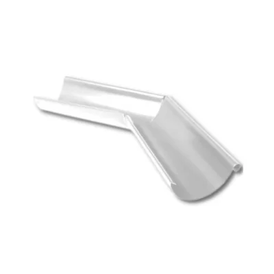 Угол желоба наружный 135 градусов D125 Белый Угол желоба наружный 135 градусов D125 Белый