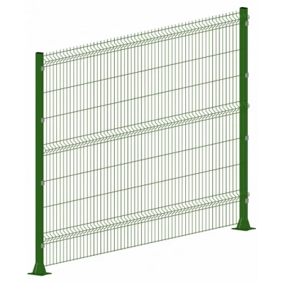 3д забор панель 3 V2 2700*930 3 мм Zn+ПП RAL6005 Зеленый мох