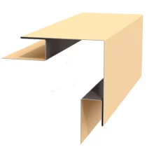 Планка угла наружного сложного 75х75х3000 Полиэстр 0.45 мм RAL 1014 Слоновая кость